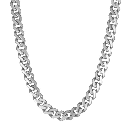 14k White Gold 22 inch Polished Curb Chain Necklace-0