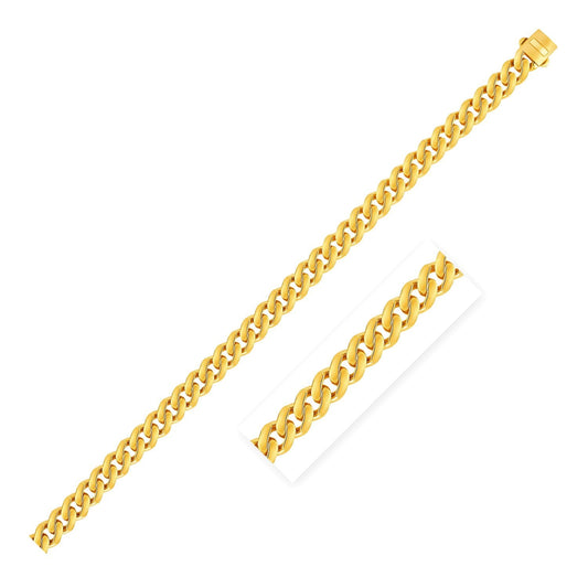 14k Yellow Gold Polished Miami Cuban Chain Necklace-0