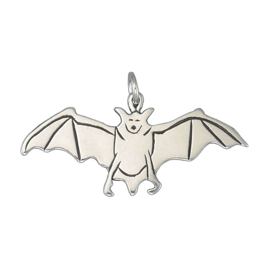 Silver Bat Vintage Pendant for Necklace | Silver Bat Pendant - Vintage Necklace Charm
